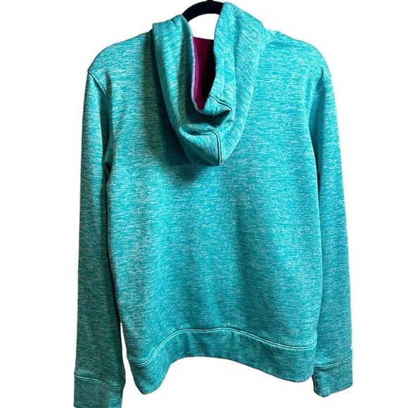 EUC Under Armour UA Unisex Heather Green Pullover Hoodie - Size Medium - Picture 2 of 7